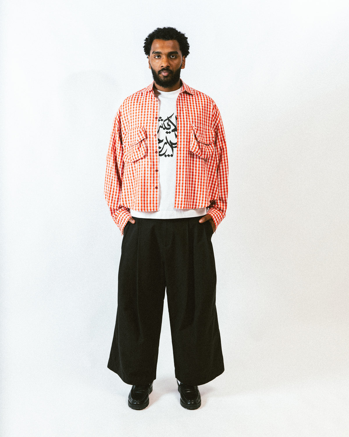 FLANNEL BOXY SHIRT - RED