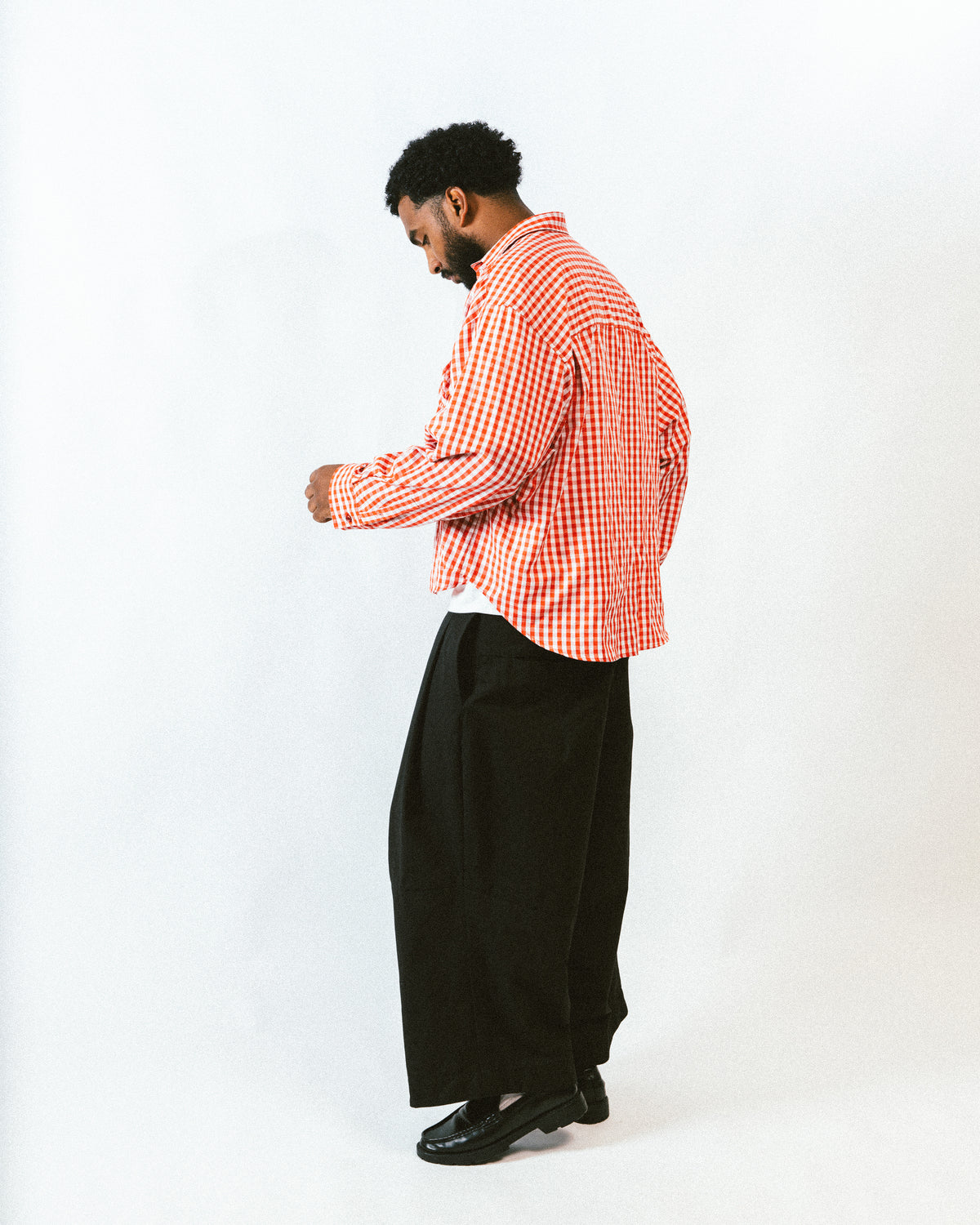 FLANNEL BOXY SHIRT - RED