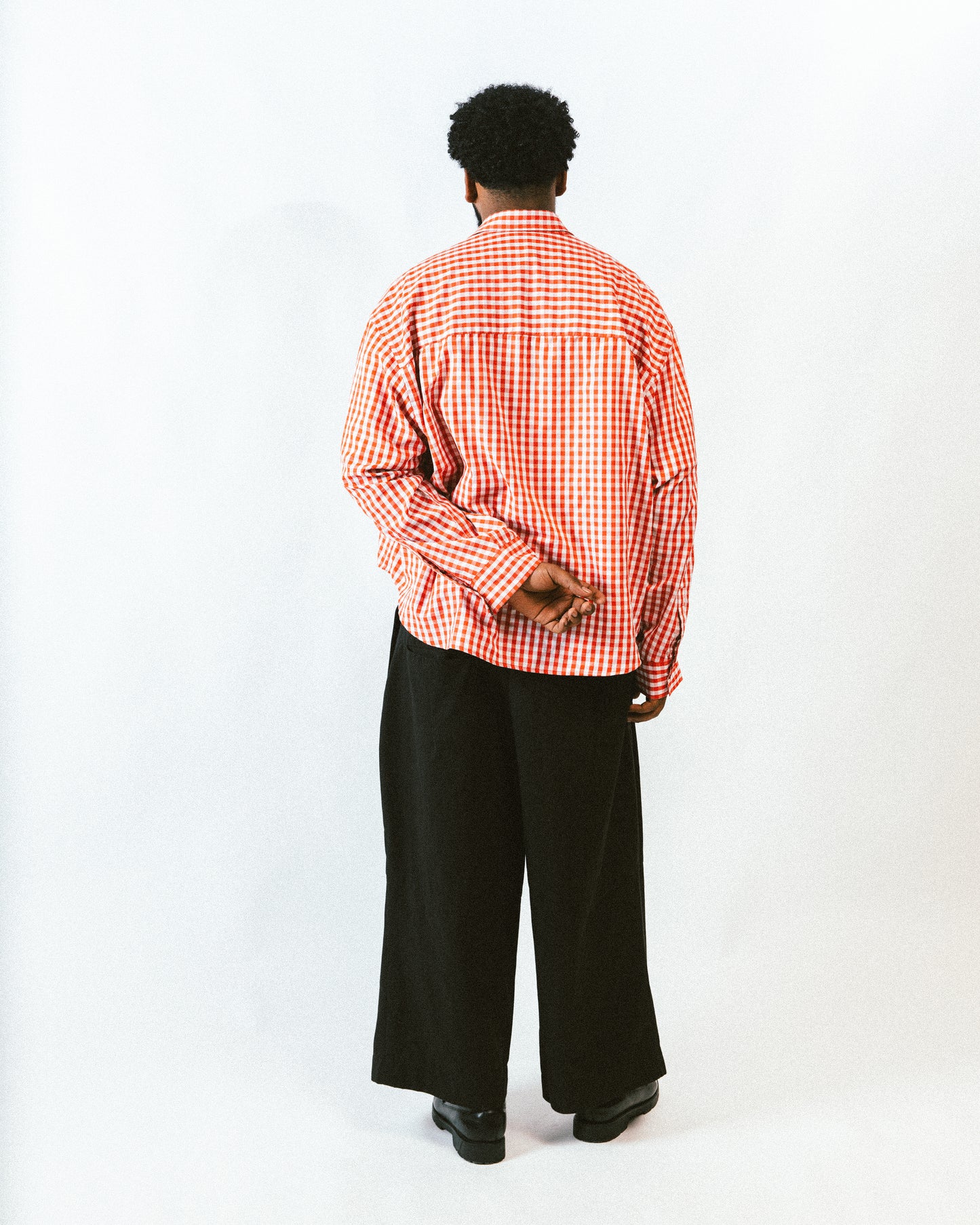 FLANNEL BOXY SHIRT - RED