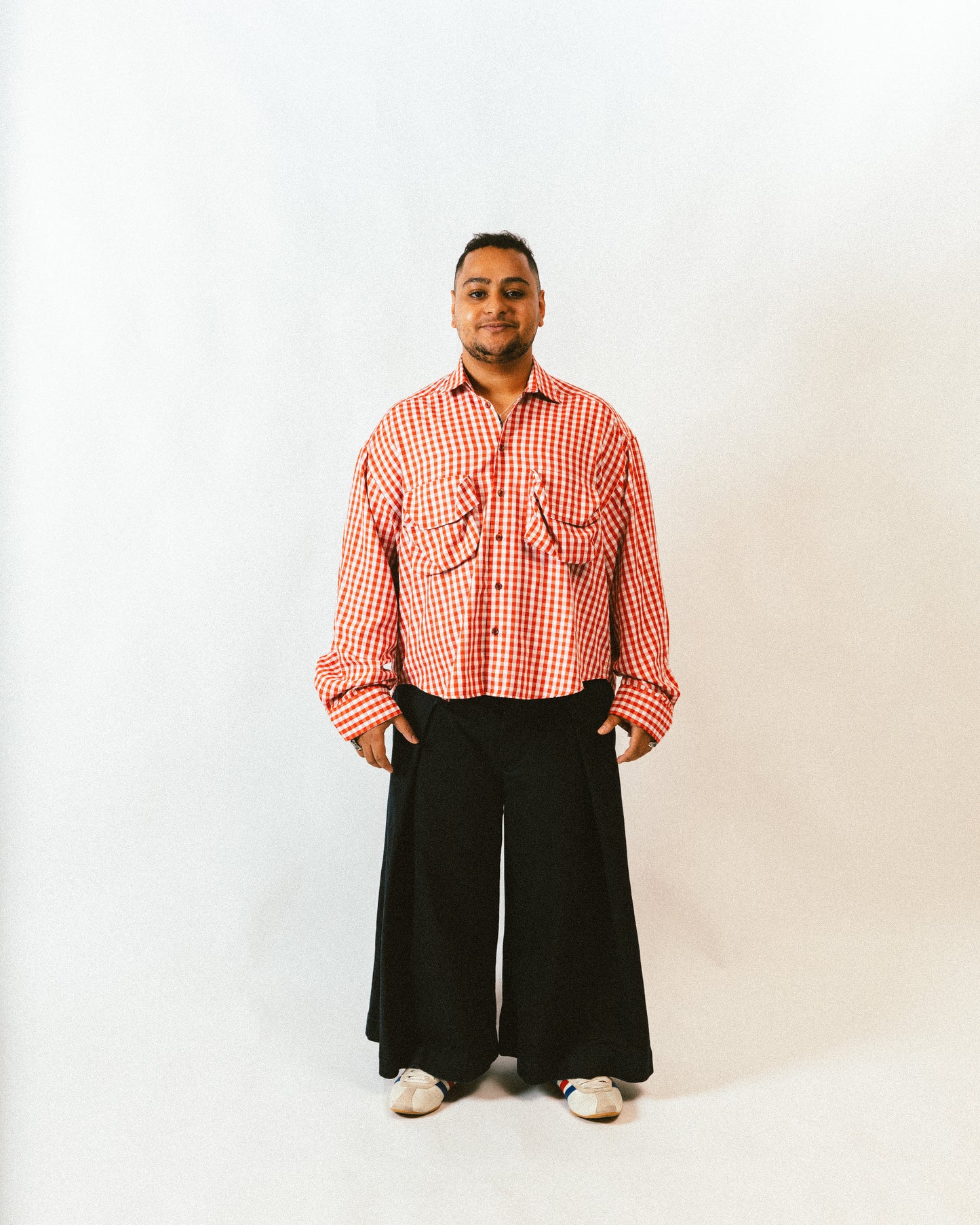 FLANNEL BOXY SHIRT - RED