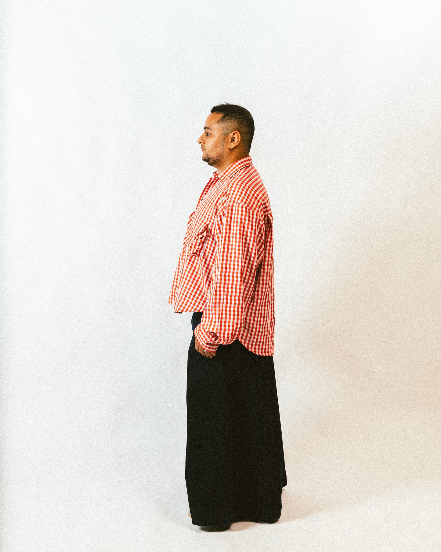 FLANNEL BOXY SHIRT - RED